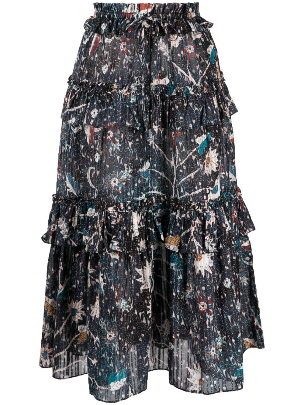 Ulla Johnson Midirock mit grafischem Print - Blau von Ulla Johnson