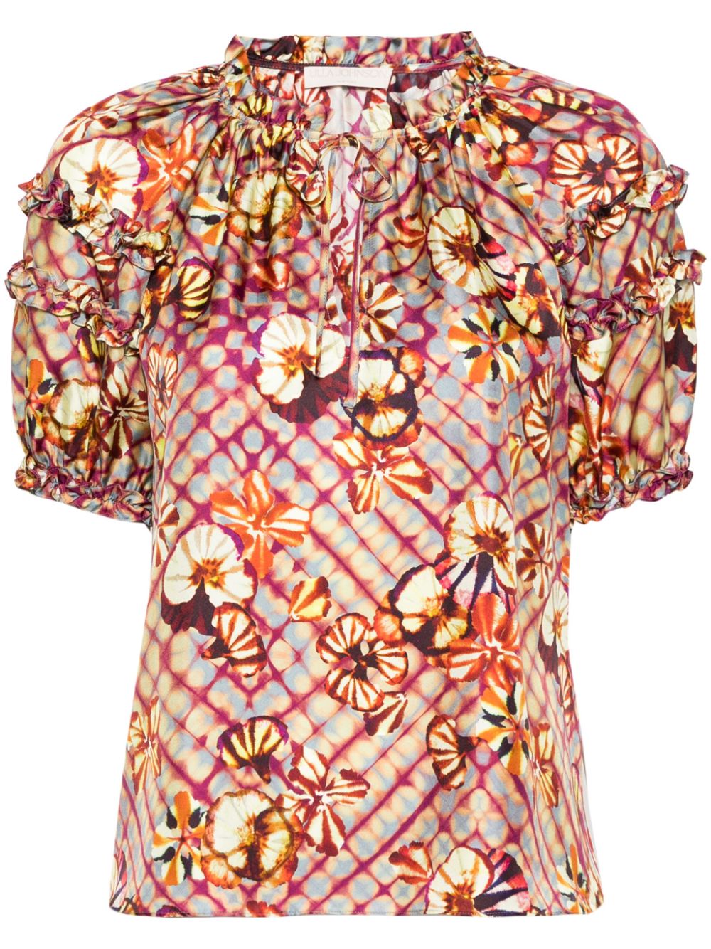 Ulla Johnson Bluse aus Seide mit grafischem Print - Violett von Ulla Johnson