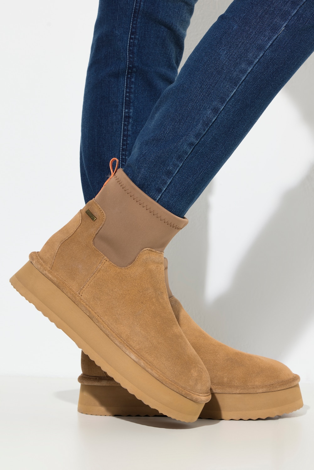 Axelda Lammfell-Boots, Damen, braun, Größe: 38, Leder, Ulla Popken von Ulla Popken