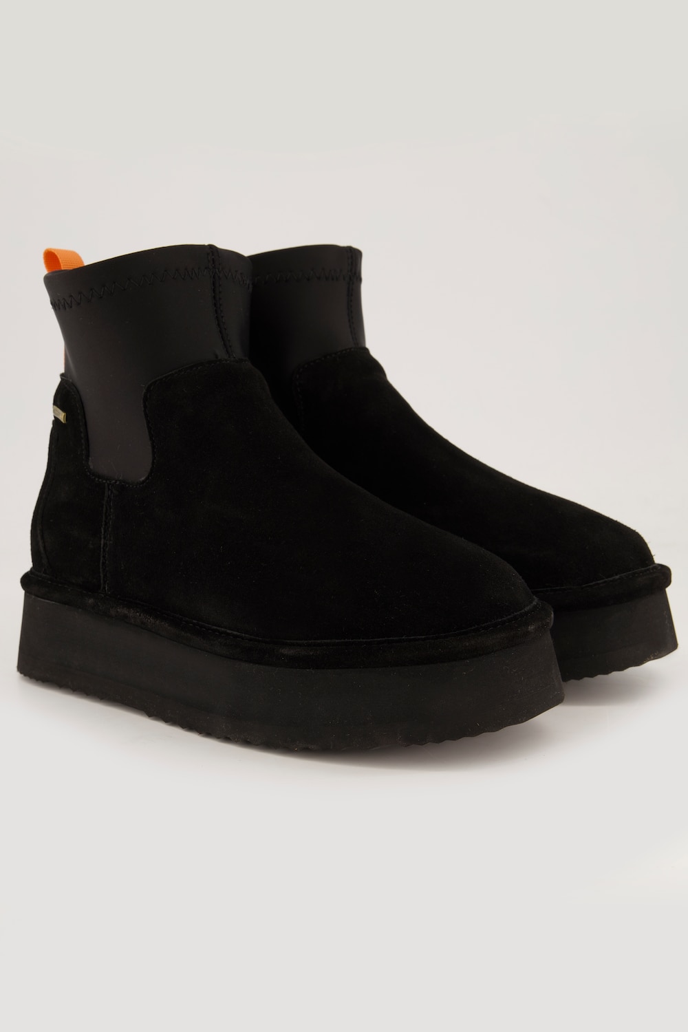 Axelda Lammfell-Boots, Damen, schwarz, Größe: 42, Leder, Ulla Popken von Ulla Popken