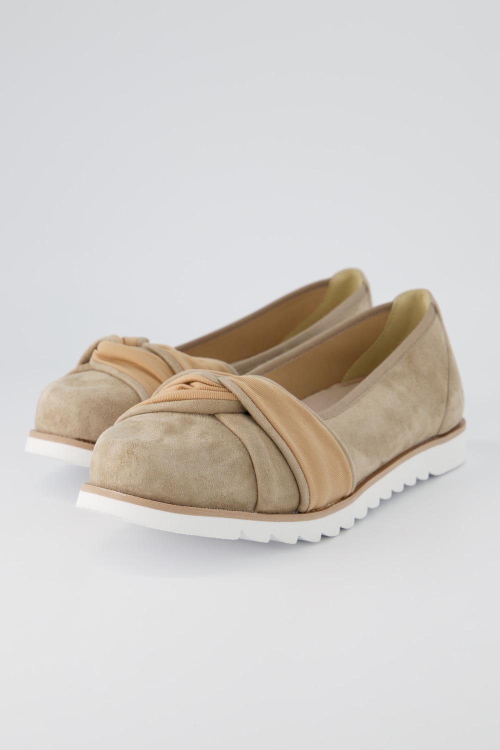 Ballerinas, Damen, beige, Größe: 38, Leder/Synthetische Fasern, Ulla Popken von Ulla Popken