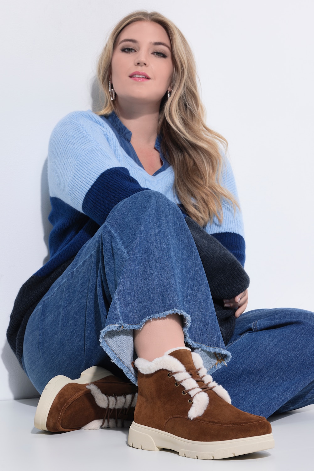 Caprice Leder-Boots, Damen, braun, Größe: 39, Leder/Polyester/Wolle, Ulla Popken von Ulla Popken