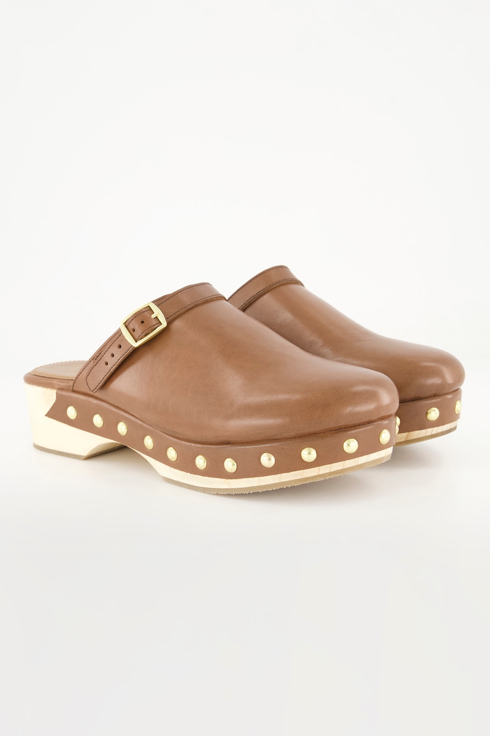 Clogs, Damen, braun, Größe: 38, Leder, Ulla Popken von Ulla Popken