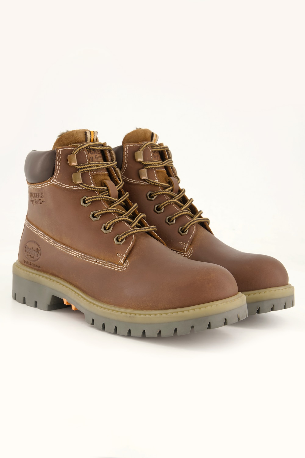 Dockers Lederboots, Damen, braun, Größe: 40, Leder/Synthetische Fasern, Ulla Popken von Ulla Popken