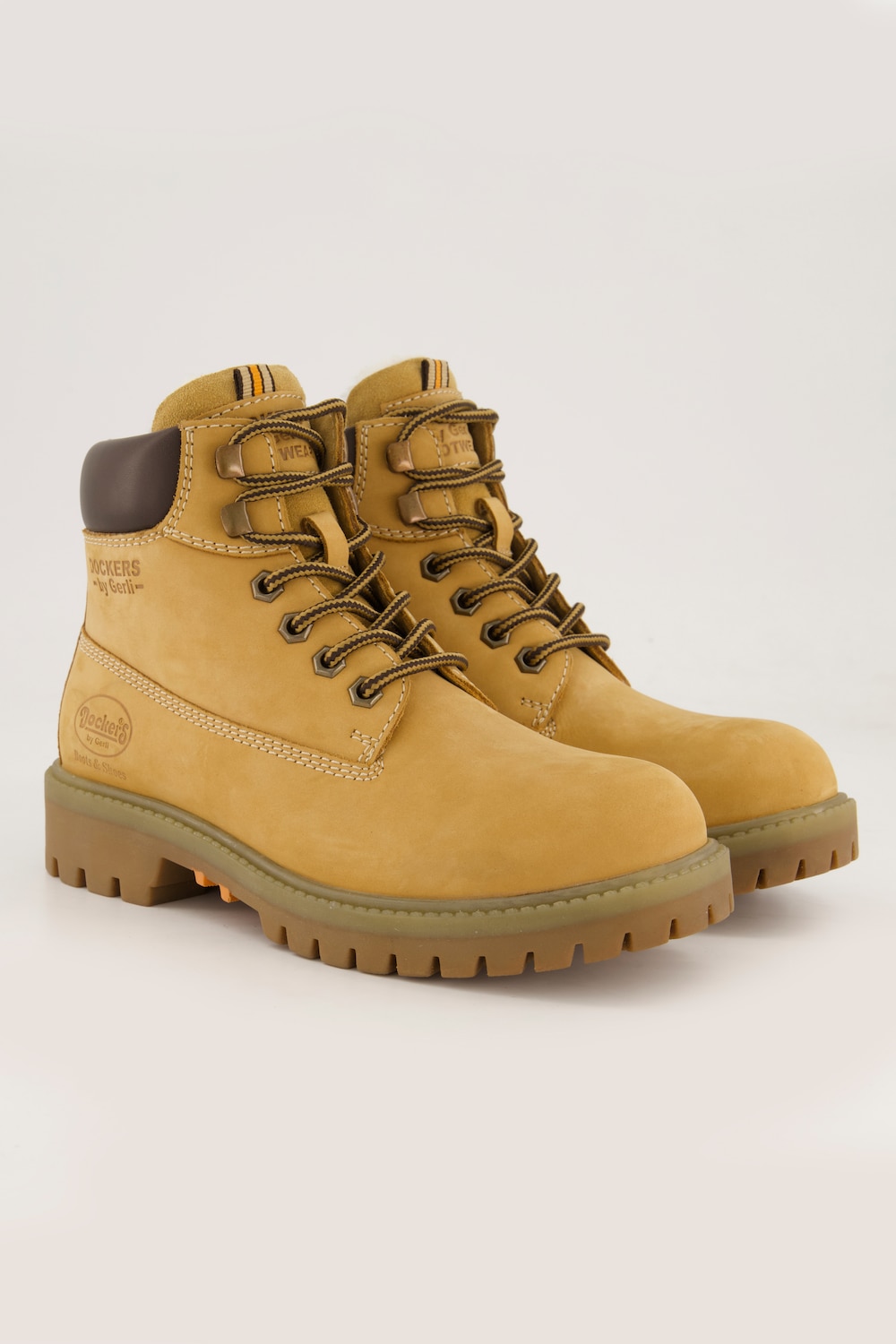 Dockers Lederboots, Damen, braun, Größe: 44, Leder/Synthetische Fasern, Ulla Popken von Ulla Popken