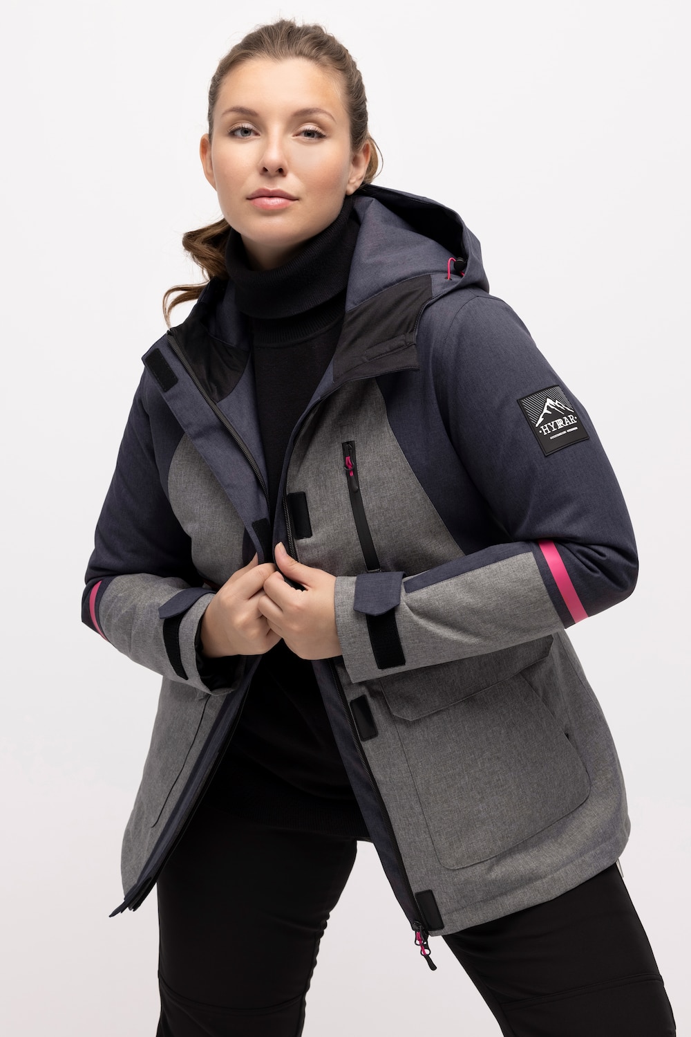 Funktionsjacke, Colorblocking, wasserdicht, 2-Wege-Zipper von 50%