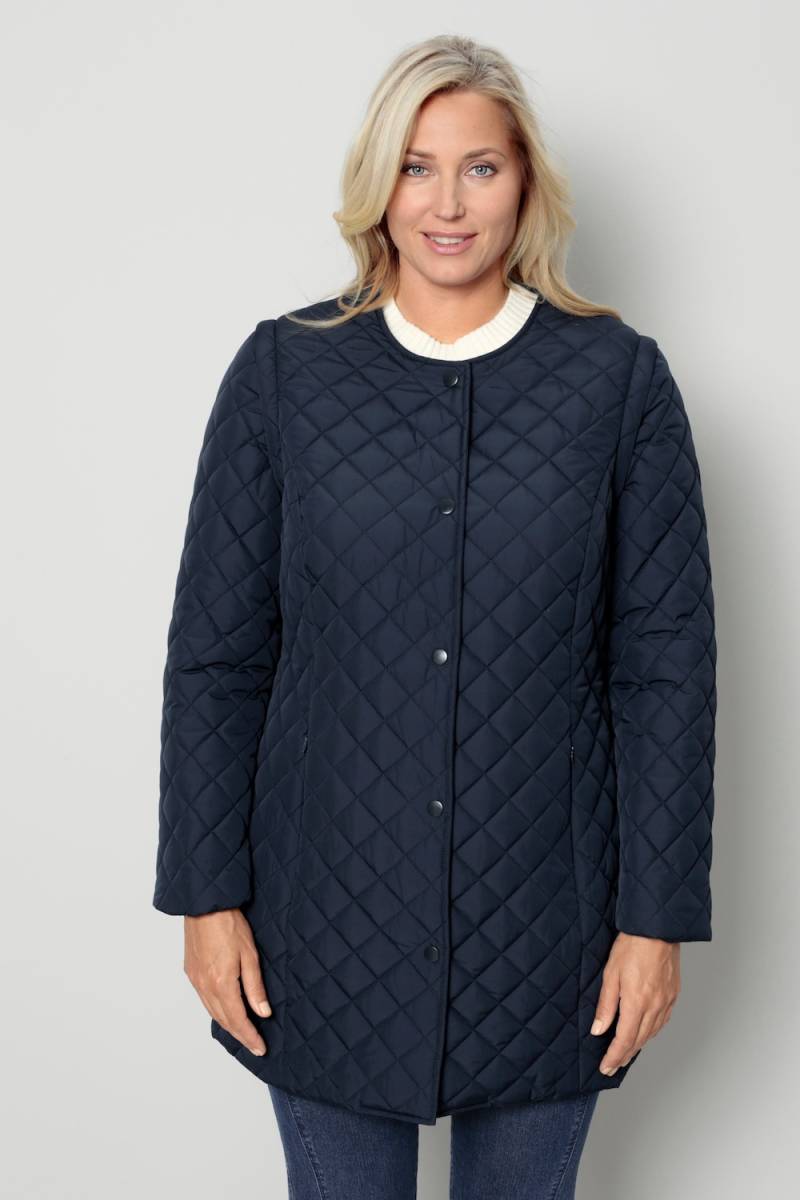 Große Größen 2-in-1-Long-Steppjacke, Damen, blau, Größe: 44, Polyester, Ulla Popken von Ulla Popken