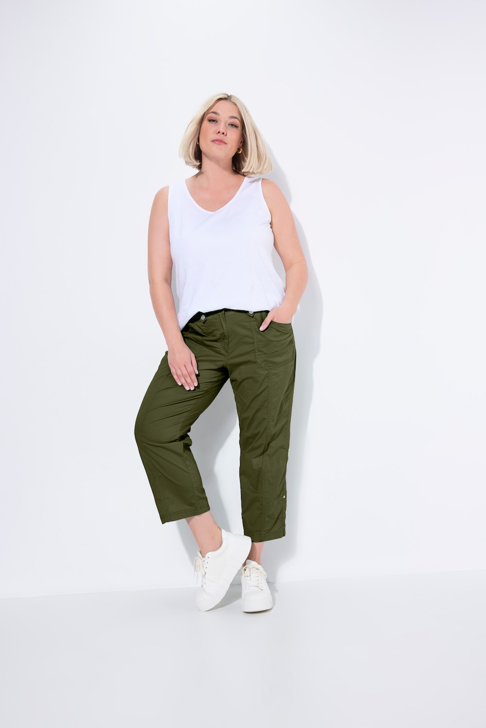 Große Größen 7/8-Cargohose, Damen, grün, Größe: 44, Baumwolle, Ulla Popken Große Größen 7/8-Cargohose, Damen, grün, Größe: 44, Baumwolle, Ulla Popken von Ulla Popken