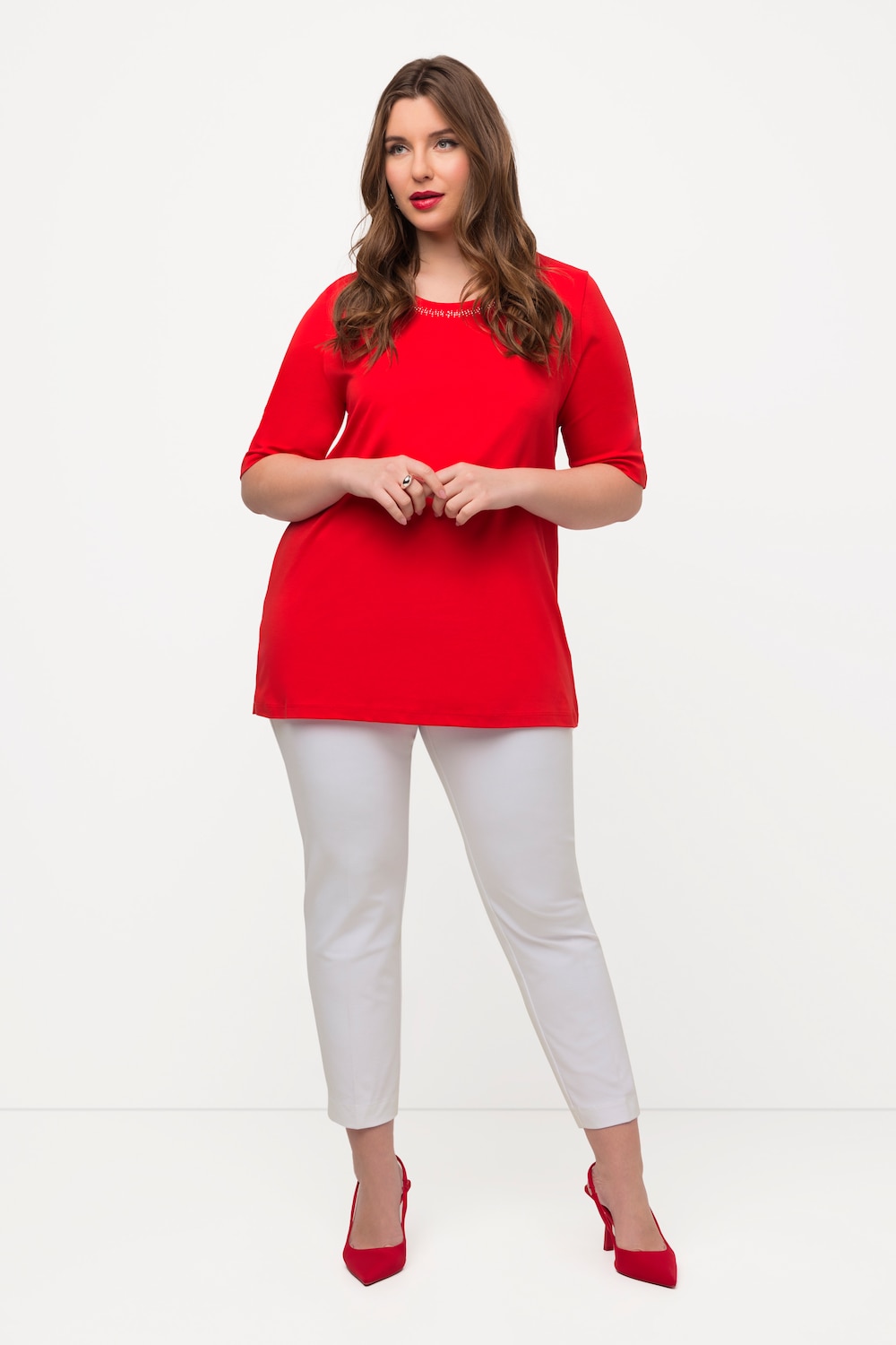 Große Größen 7/8-Hose, Damen, weiß, Größe: 54, Baumwolle/Synthetische Fasern, Ulla Popken Große Größen 7/8-Hose, Damen, weiß, Größe: 54, Baumwolle/Synthetische Fasern, Ulla Popken von Ulla Popken
