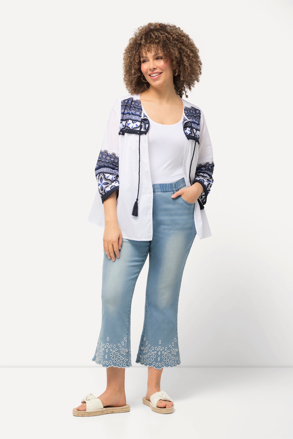 Große Größen 7/8-Jeans Marie, Damen, blau, Größe: 62, Baumwolle/Polyester/Viskose, Ulla Popken von Ulla Popken