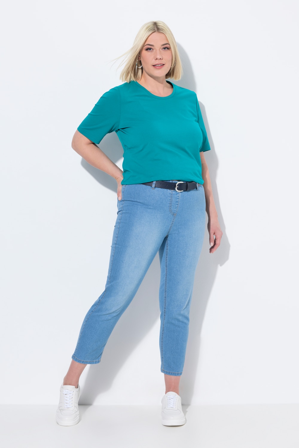Große Größen 7/8-Jeggings Sienna, Damen, blau, Größe: 44, Baumwolle/Polyester, Ulla Popken Große Größen 7/8-Jeggings Sienna, Damen, blau, Größe: 44, Baumwolle/Polyester, Ulla Popken von Ulla Popken