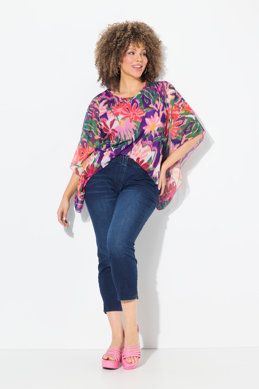 Große Größen 7/8-Jeggings Sienna, Damen, blau, Größe: 62, Baumwolle/Polyester, Ulla Popken von Ulla Popken