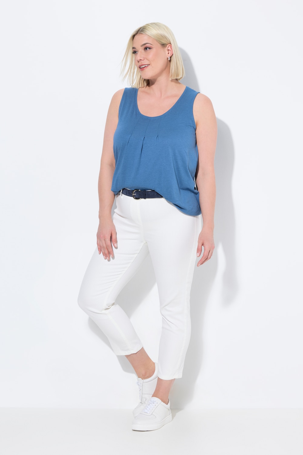 Große Größen 7/8-Jeggings Sienna, Damen, weiß, Größe: 52, Baumwolle/Polyester, Ulla Popken von Ulla Popken