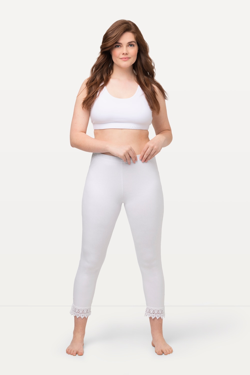 Große Größen 7/8-Leggings, Damen, weiß, Größe: 42/44, Baumwolle, Ulla Popken Große Größen 7/8-Leggings, Damen, weiß, Größe: 42/44, Baumwolle, Ulla Popken von Ulla Popken