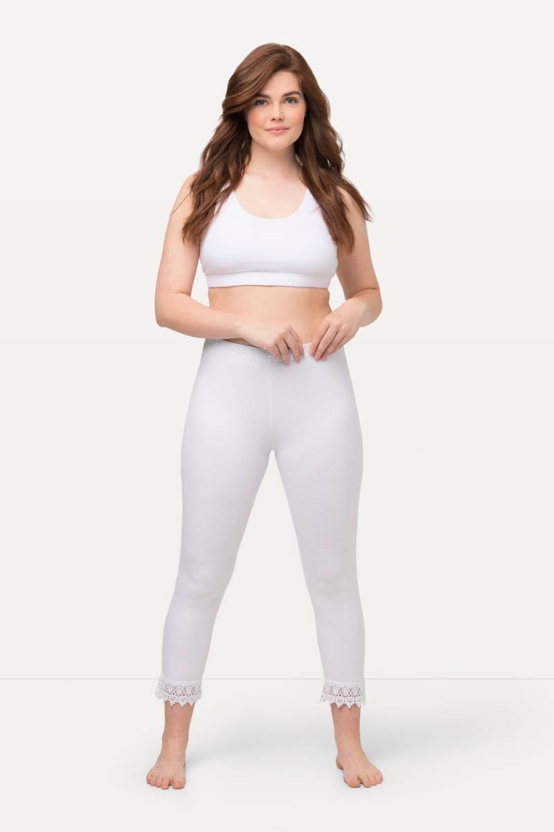 Große Größen 7/8-Leggings, Damen, weiß, Größe: 42/44, Baumwolle, Ulla Popken Große Größen 7/8-Leggings, Damen, weiß, Größe: 42/44, Baumwolle, Ulla Popken von Ulla Popken