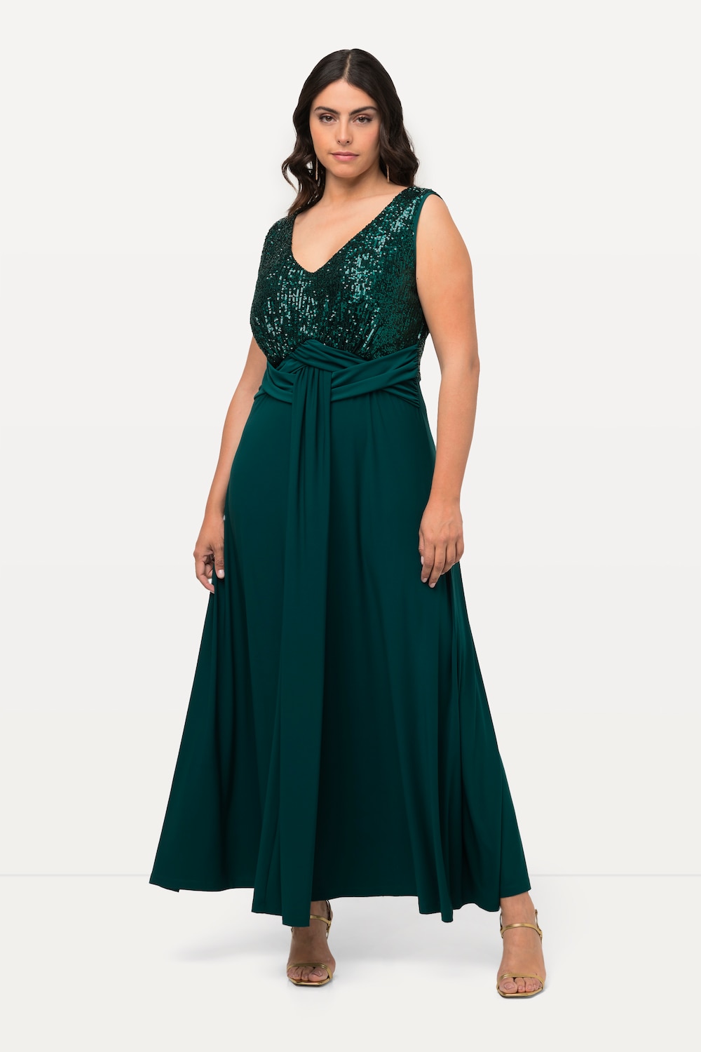 Große Größen Abendkleid, Damen, türkis, Größe: 46/48, Polyester, Ulla Popken von Ulla Popken