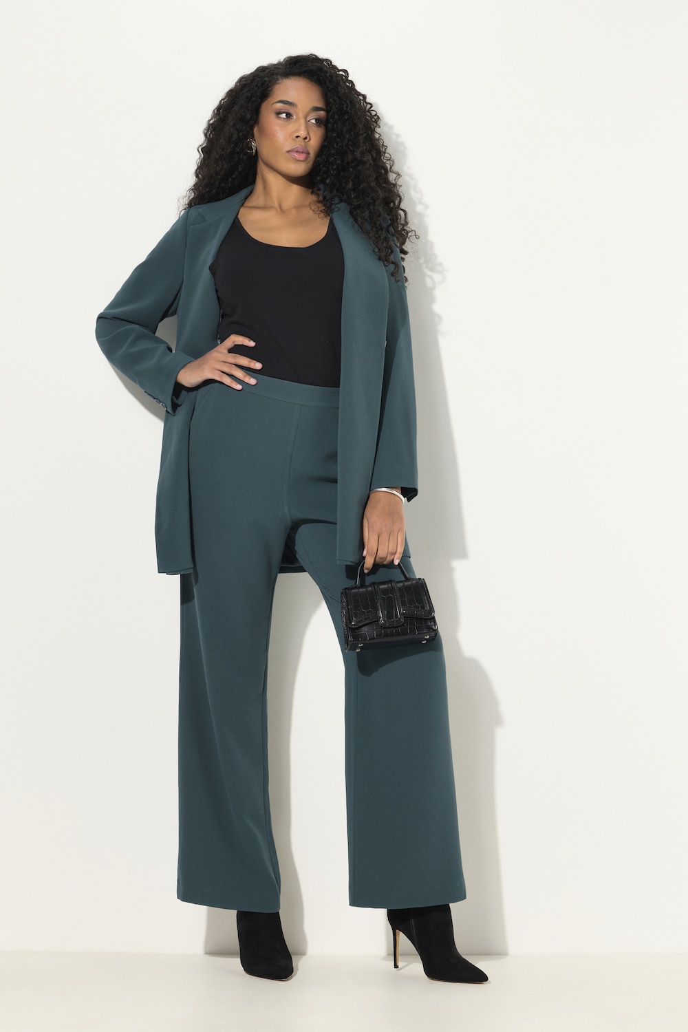 Große Größen Anzughose, Damen, türkis, Größe: 48, Kunstseide/Polyester, Ulla Popken Große Größen Anzughose, Damen, türkis, Größe: 48, Kunstseide/Polyester, Ulla Popken von Ulla Popken