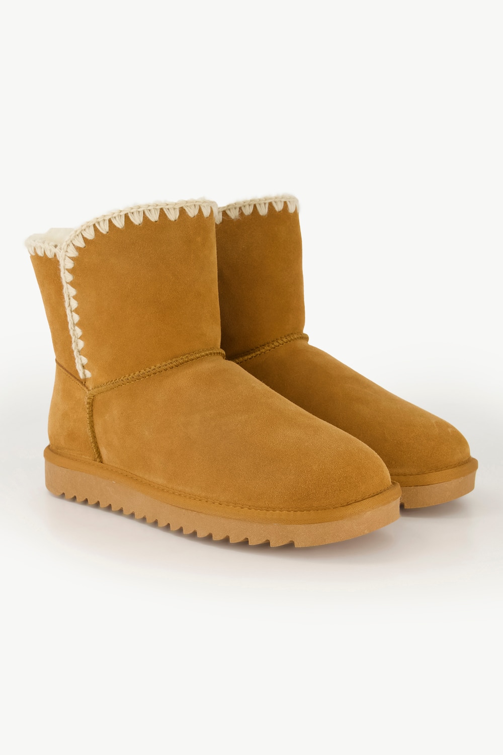Große Größen Ara Lammfell-Boots, Damen, beige, Größe: 42, Wolle/Leder, Ulla Popken von Ulla Popken