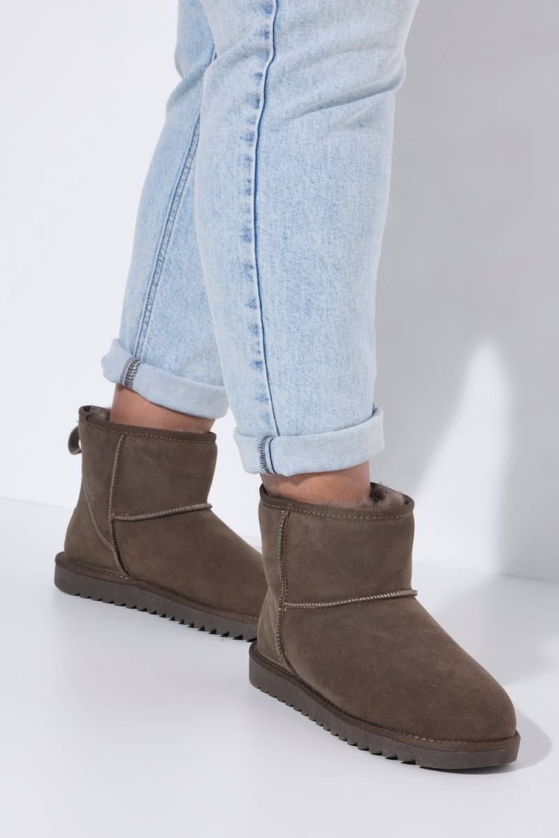 Große Größen Ara Lammfell-Boots, Damen, braun, Größe: 39, Wolle/Leder, Ulla Popken von Ulla Popken