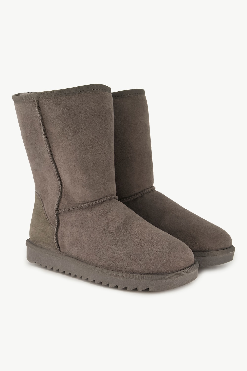 Große Größen Ara Lammfell-Boots, Damen, grau, Größe: 41, Wolle/Leder, Ulla Popken von Ulla Popken