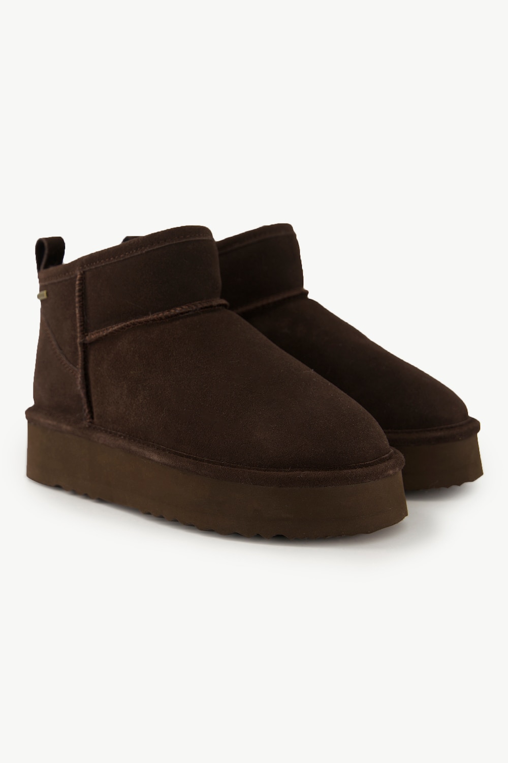 Große Größen Axelda Lammfell-Boots, Damen, braun, Größe: 45, Wolle/Leder, Ulla Popken von Ulla Popken