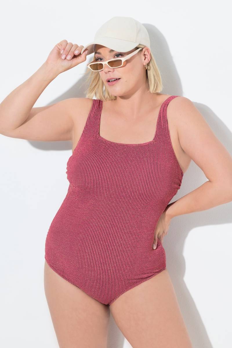 Große Größen Badeanzug, Damen, rosa, Größe: 48, Polyester/Synthetische Fasern, Ulla Popken von Ulla Popken