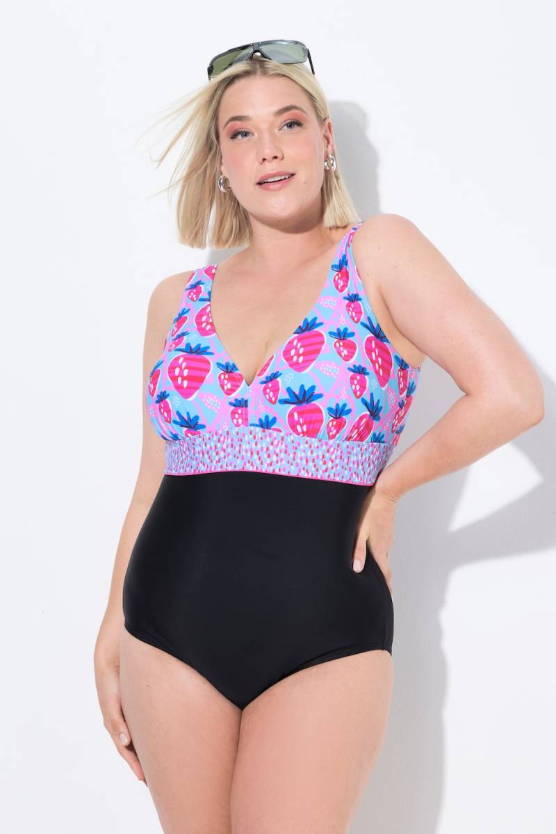 Große Größen Badeanzug, Damen, schwarz, Größe: 50, Synthetische Fasern/Elasthan, Ulla Popken Große Größen Badeanzug, Damen, schwarz, Größe: 50, Synthetische Fasern/Elasthan, Ulla Popken von Ulla Popken