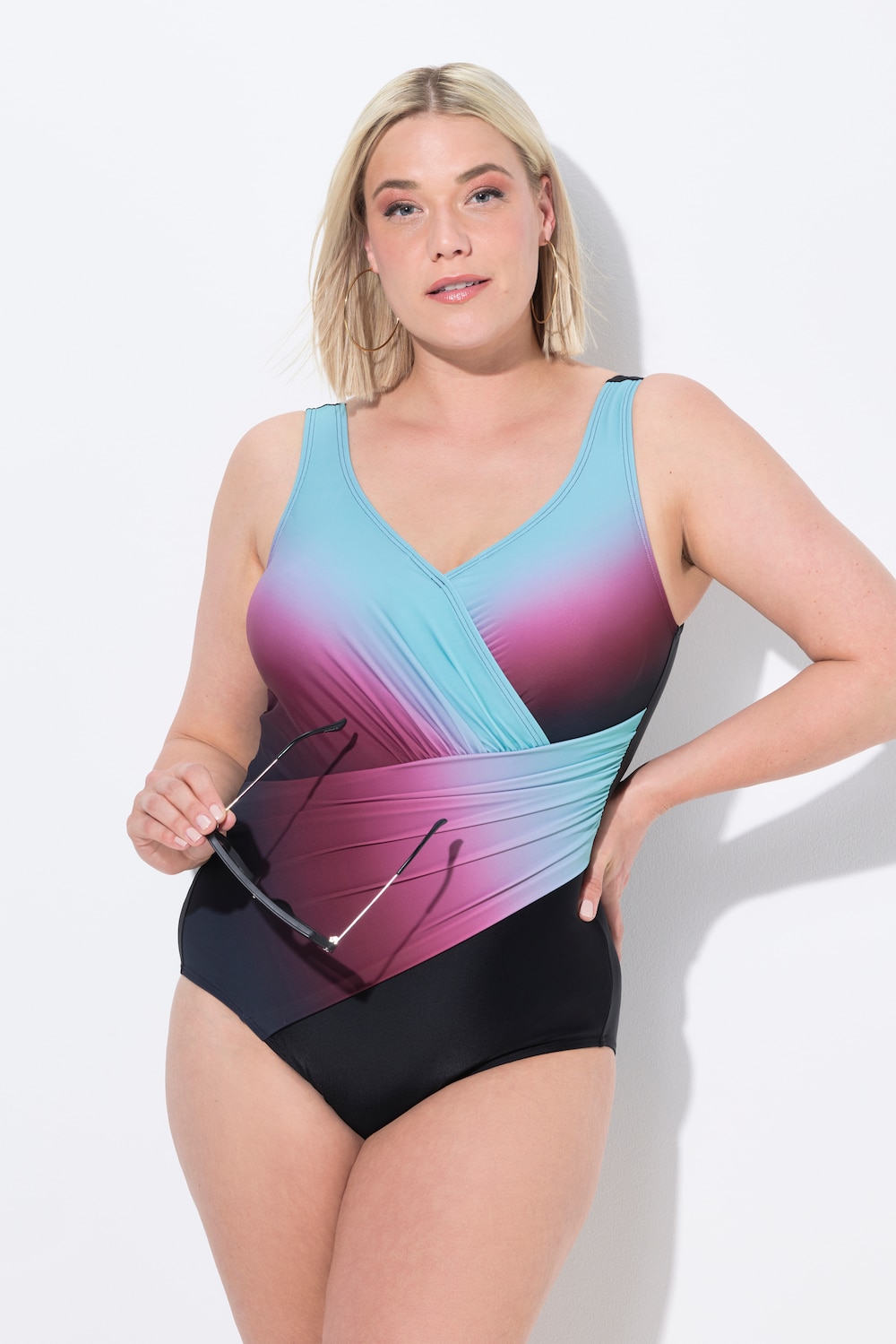 Große Größen Badeanzug, Damen, schwarz, Größe: 54, Synthetische Fasern/Elasthan, Ulla Popken Große Größen Badeanzug, Damen, schwarz, Größe: 54, Synthetische Fasern/Elasthan, Ulla Popken von Ulla Popken
