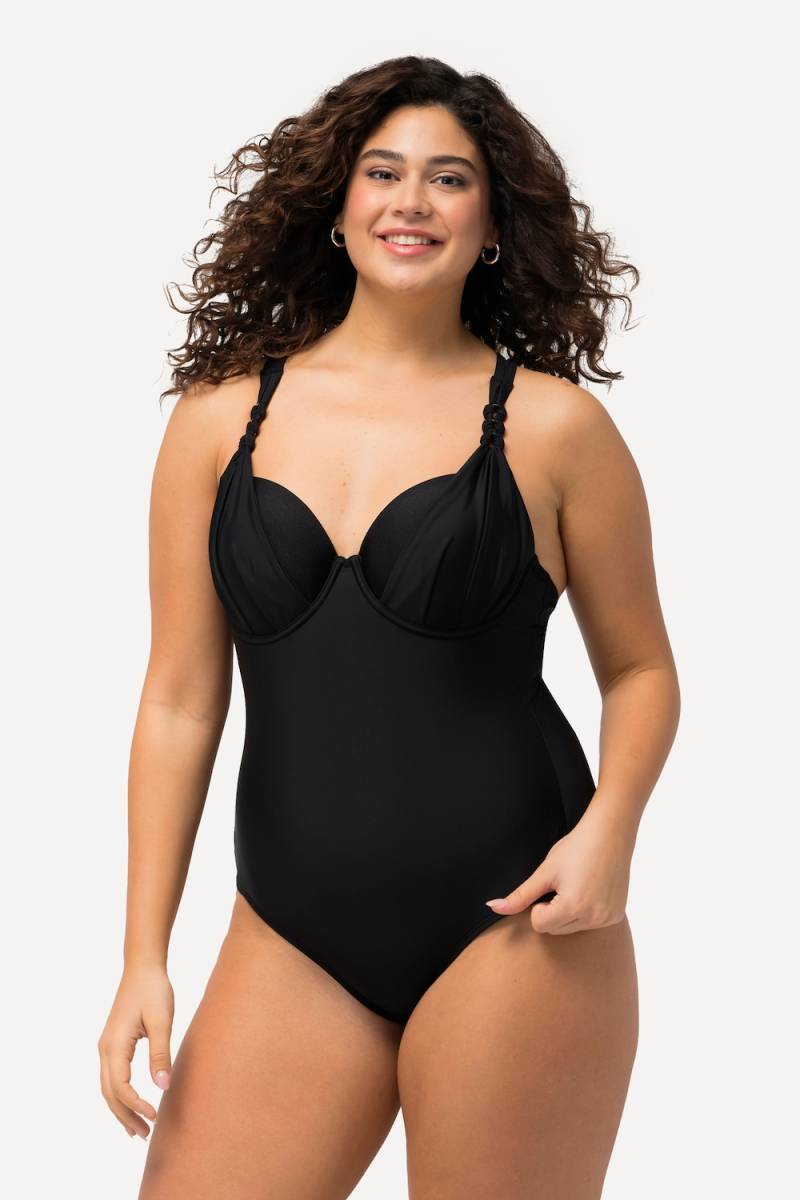 Große Größen Badeanzug, Damen, schwarz, Größe: 58, Synthetische Fasern/Elasthan, Ulla Popken Große Größen Badeanzug, Damen, schwarz, Größe: 58, Synthetische Fasern/Elasthan, Ulla Popken von Ulla Popken