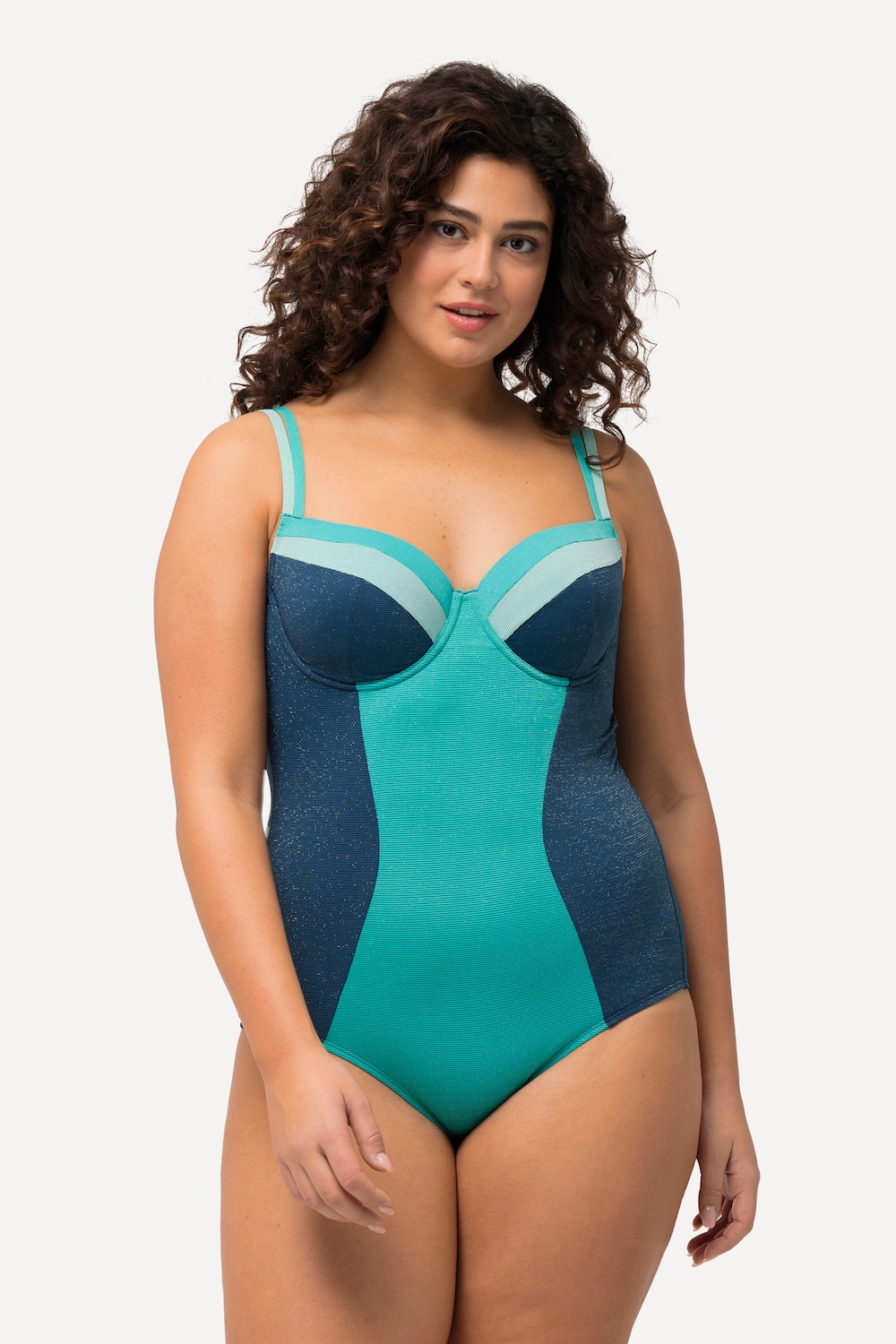 Große Größen Badeanzug, Damen, türkis, Größe: 58, Synthetische Fasern/Elasthan, Ulla Popken Große Größen Badeanzug, Damen, türkis, Größe: 58, Synthetische Fasern/Elasthan, Ulla Popken von Ulla Popken
