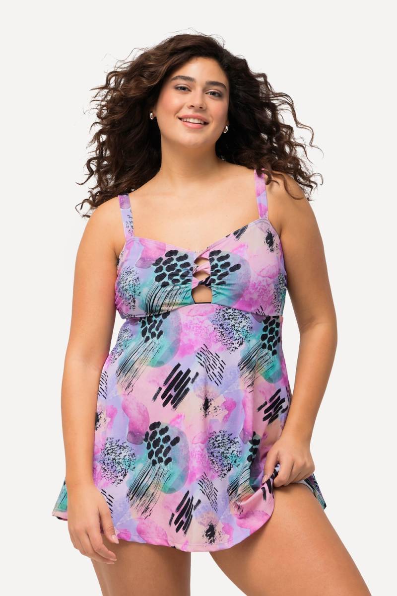 Große Größen Badekleid, Damen, lila, Größe: 42, Synthetische Fasern/Elasthan, Ulla Popken von Ulla Popken