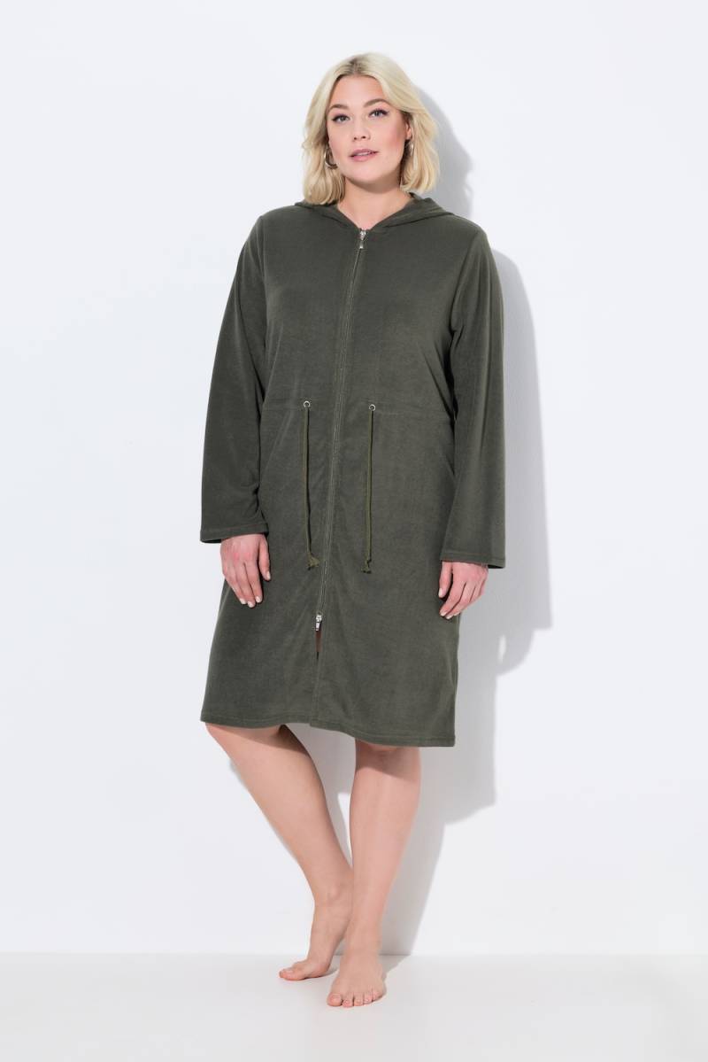 Große Größen Bademantel, Damen, braun, Größe: 46/48, Baumwolle/Polyester, Ulla Popken von Ulla Popken