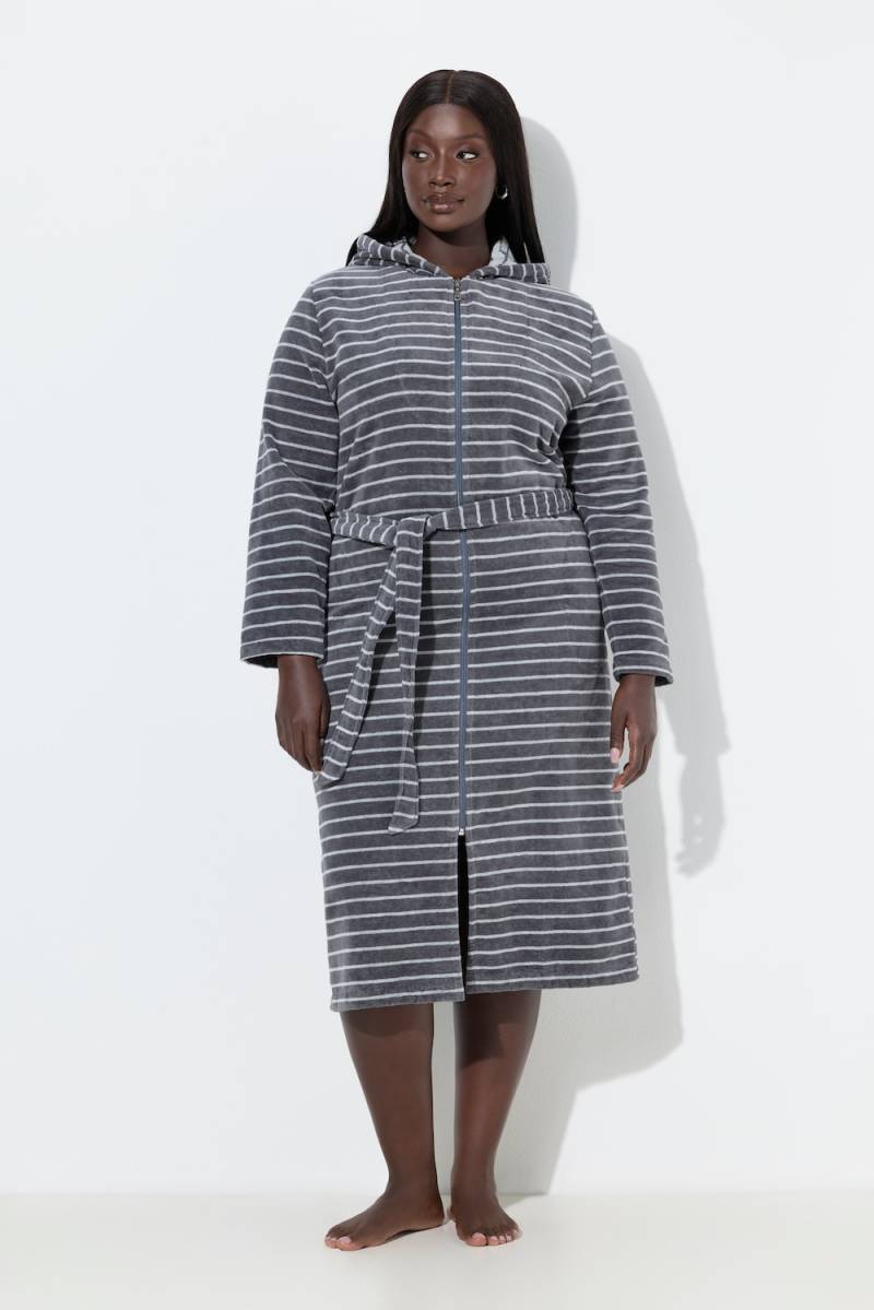 Große Größen Bademantel, Damen, grau, Größe: 50/52, Baumwolle, Ulla Popken von Ulla Popken