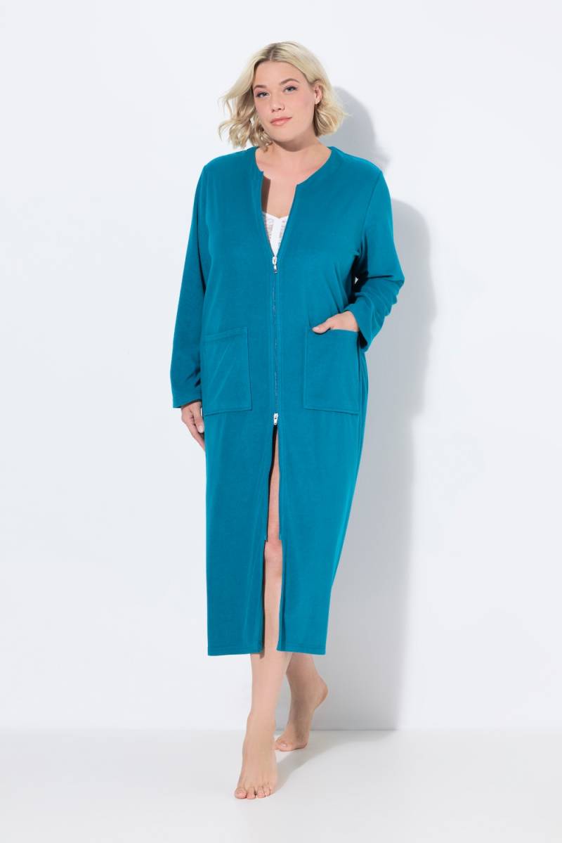 Große Größen Bademantel, Damen, türkis, Größe: 74/76, Baumwolle/Polyester, Ulla Popken von Ulla Popken