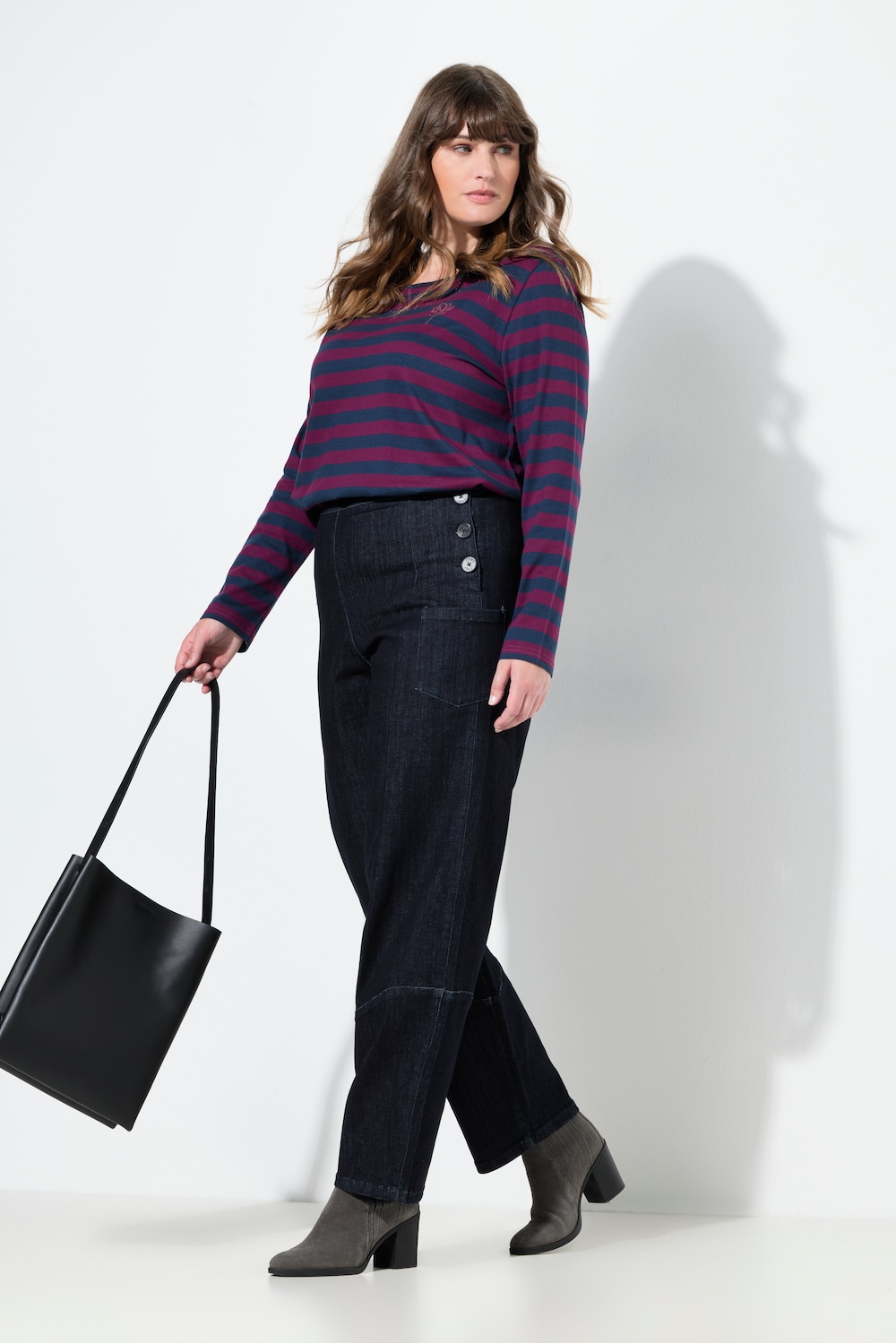 Große Größen Barrel-Jeans, Damen, blau, Größe: 60, Baumwolle/Polyester/Viskose, Ulla Popken von Ulla Popken