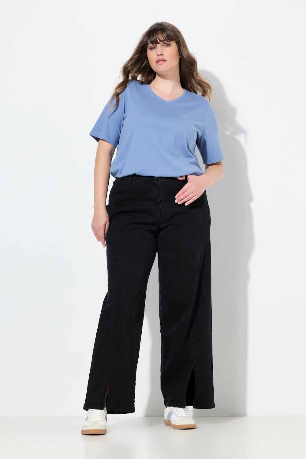 Große Größen Barrel-Jeans, Damen, schwarz, Größe: 54, Baumwolle/Polyester/Viskose, Ulla Popken von Ulla Popken