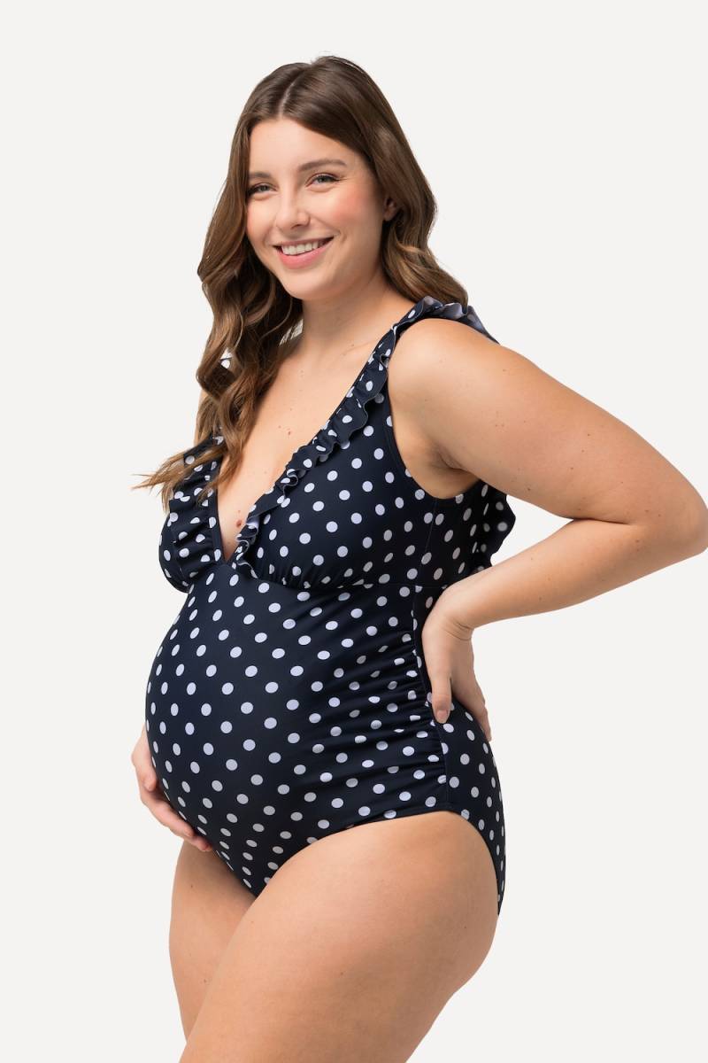 Große Größen Bellieva Badeanzug, Damen, blau, Größe: 54, Synthetische Fasern/Elasthan, Ulla Popken von Ulla Popken