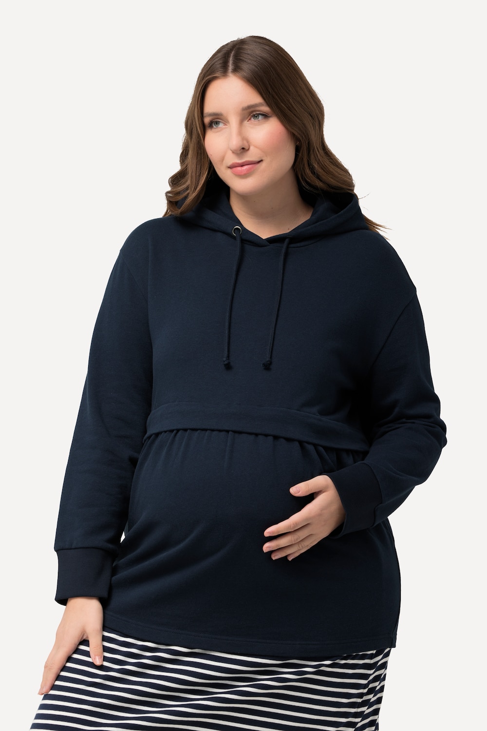 Große Größen Bellieva Hoodie, Damen, blau, Größe: 50/52, Baumwolle, Ulla Popken von Ulla Popken