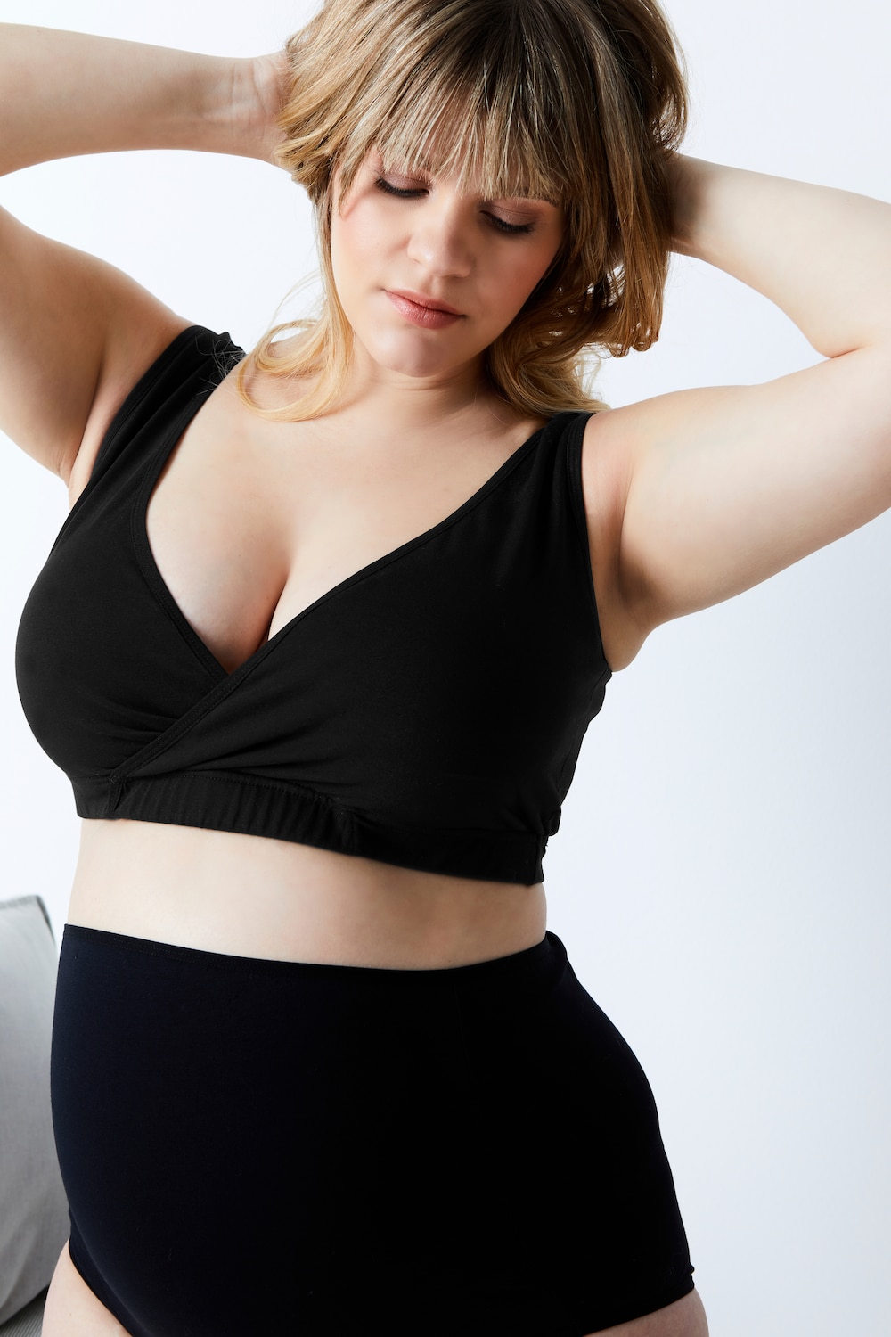 Große Größen Bellieva-Still-Bustier, Damen, schwarz, Größe: 50/52, Baumwolle, Ulla Popken von Ulla Popken