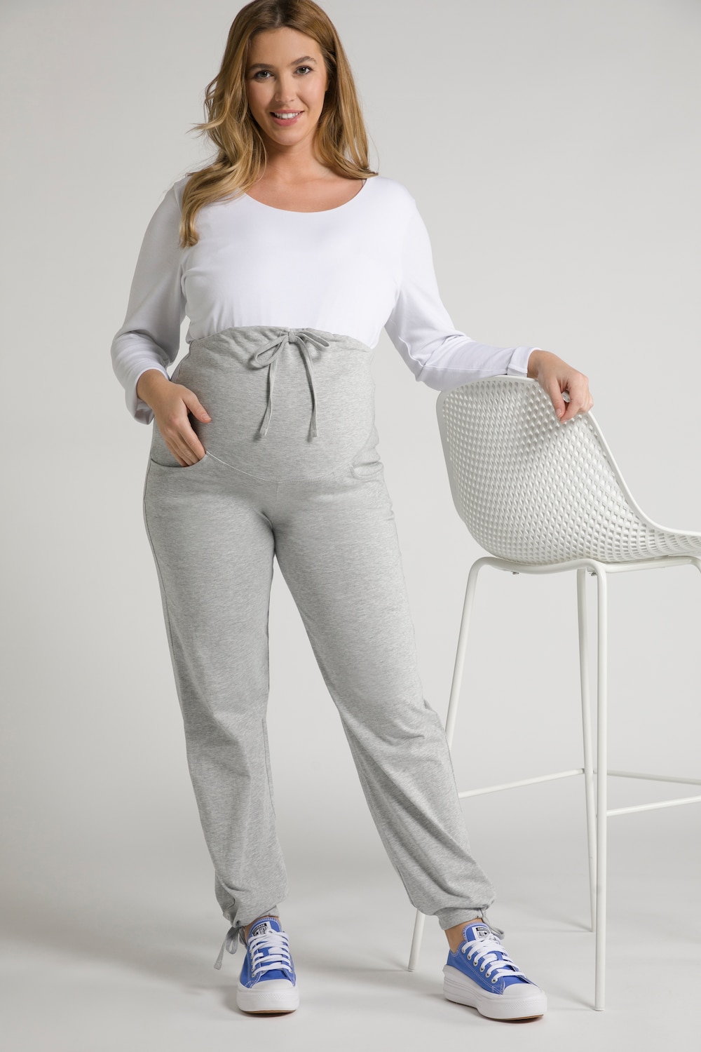 Große Größen Bellieva-Sweatpants, Damen, grau, Größe: 54/56, Baumwolle, Ulla Popken von Ulla Popken