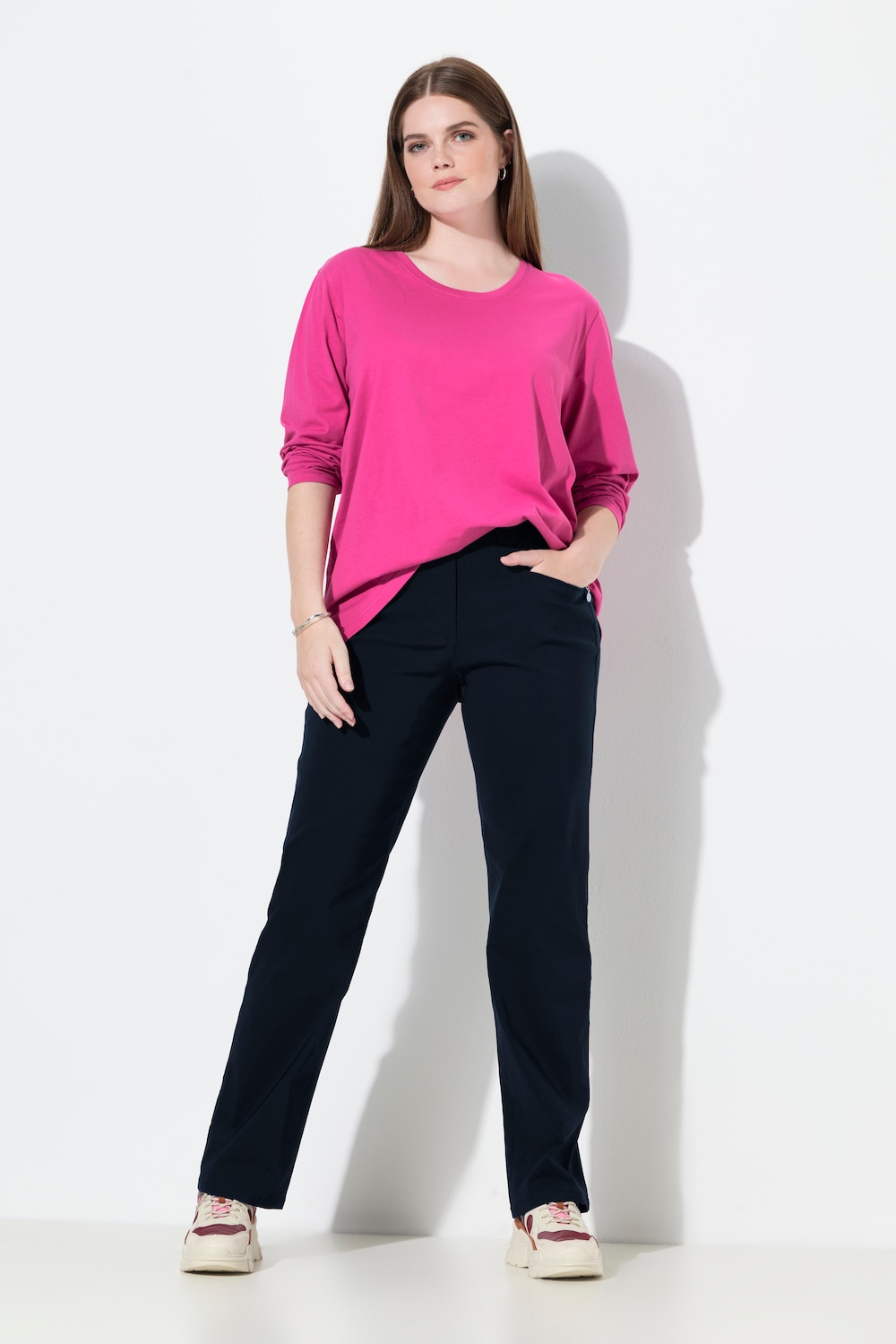 Große Größen Bengalinhose Mony, Damen, blau, Größe: 23, Viskose/Synthetische Fasern, Ulla Popken von Ulla Popken