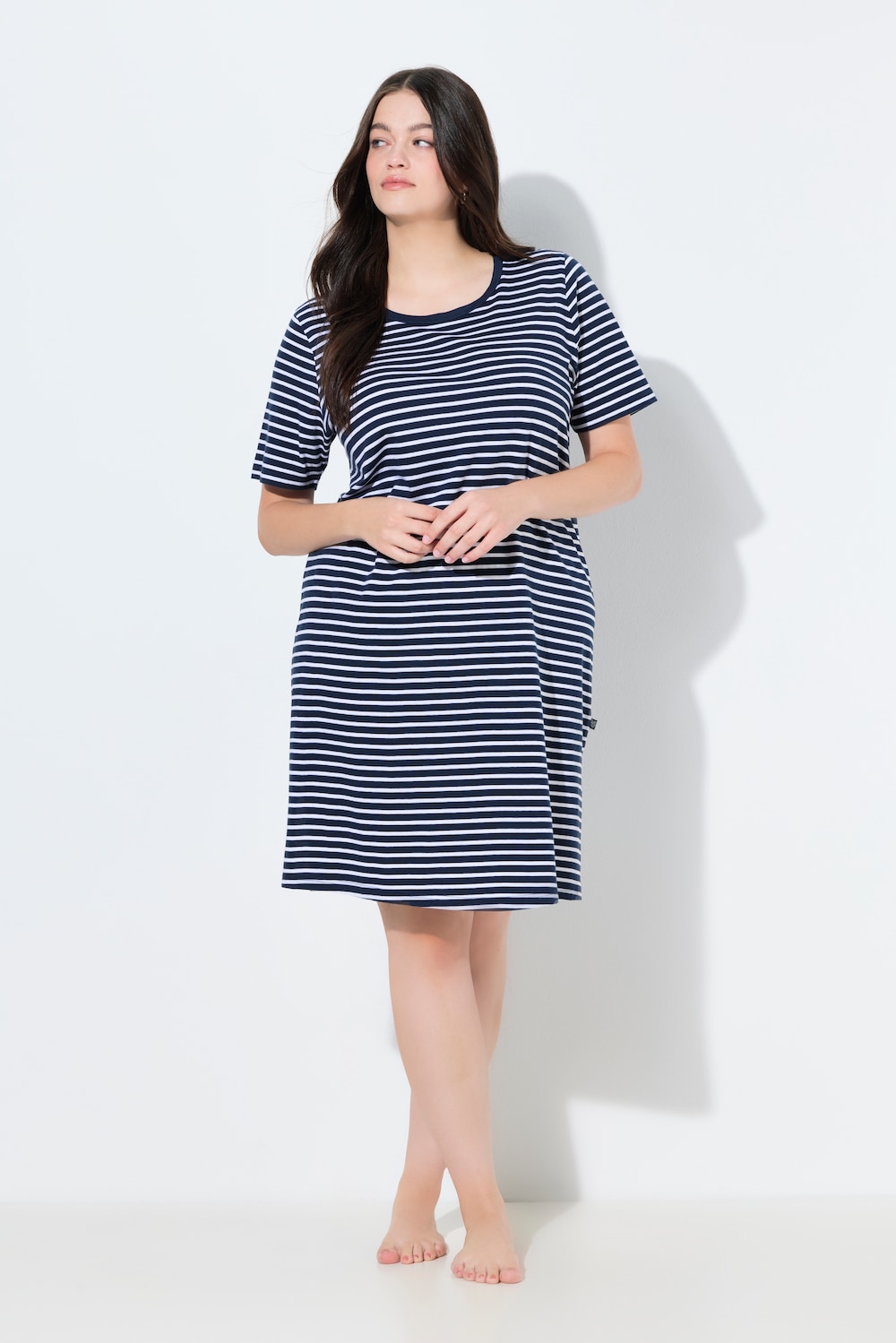 Große Größen Bigshirt, Damen, blau, Größe: 46/48, Baumwolle, Ulla Popken von Ulla Popken