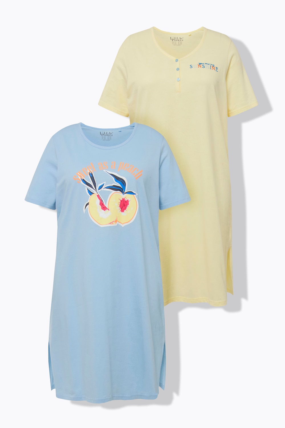 Große Größen Bigshirts, Damen, blau, Größe: 42/44, Baumwolle, Ulla Popken von Ulla Popken