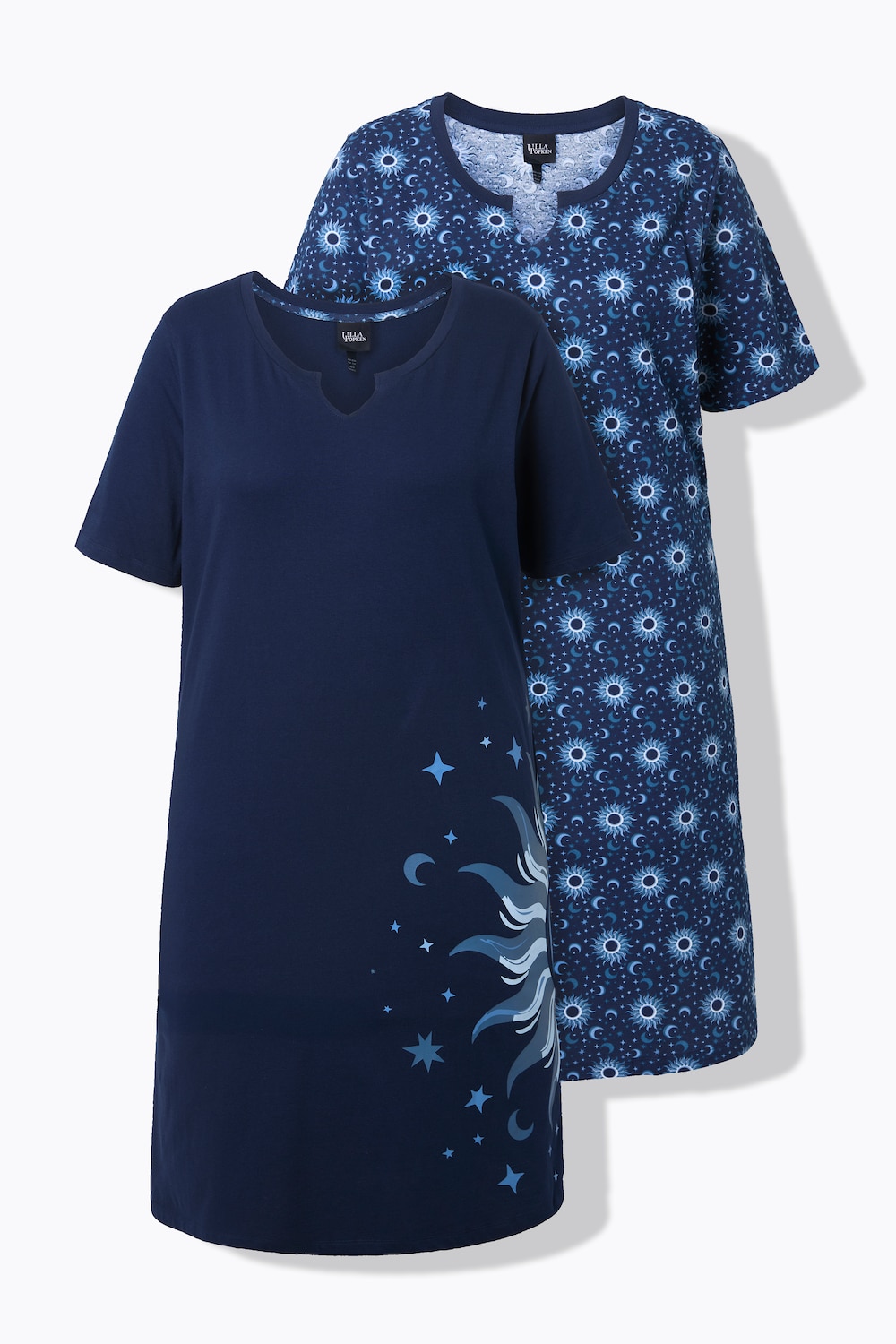 Große Größen Bigshirts, Damen, blau, Größe: 42/44, Baumwolle, Ulla Popken von Ulla Popken