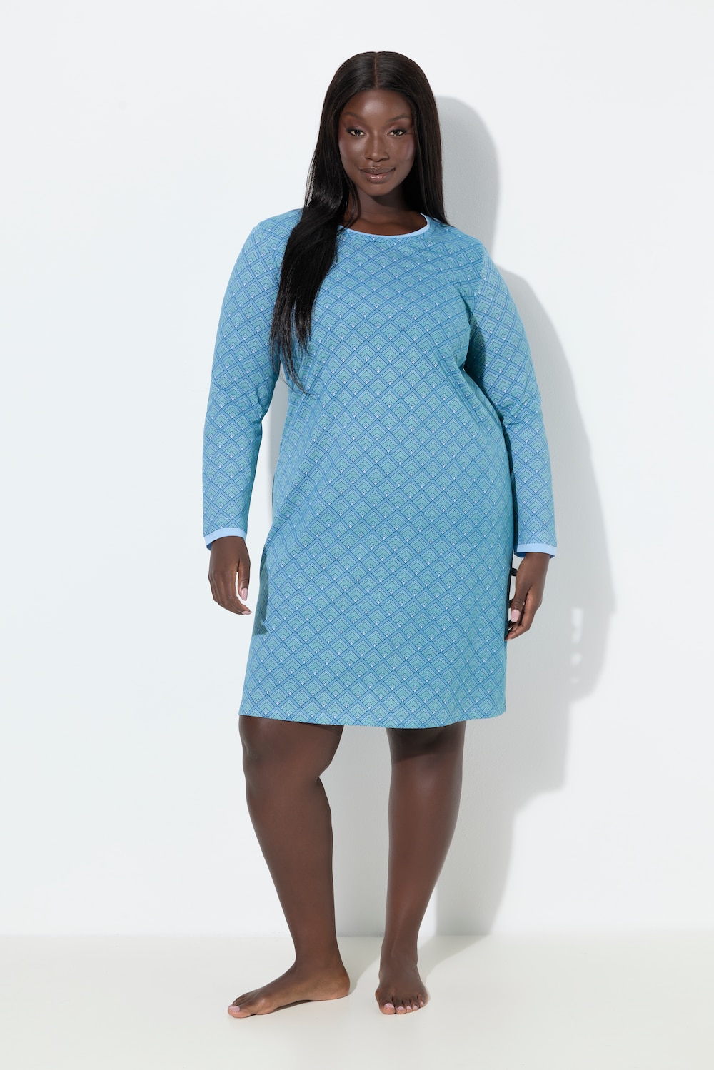 Große Größen Bigshirts, Damen, blau, Größe: 46/48, Baumwolle, Ulla Popken von Ulla Popken