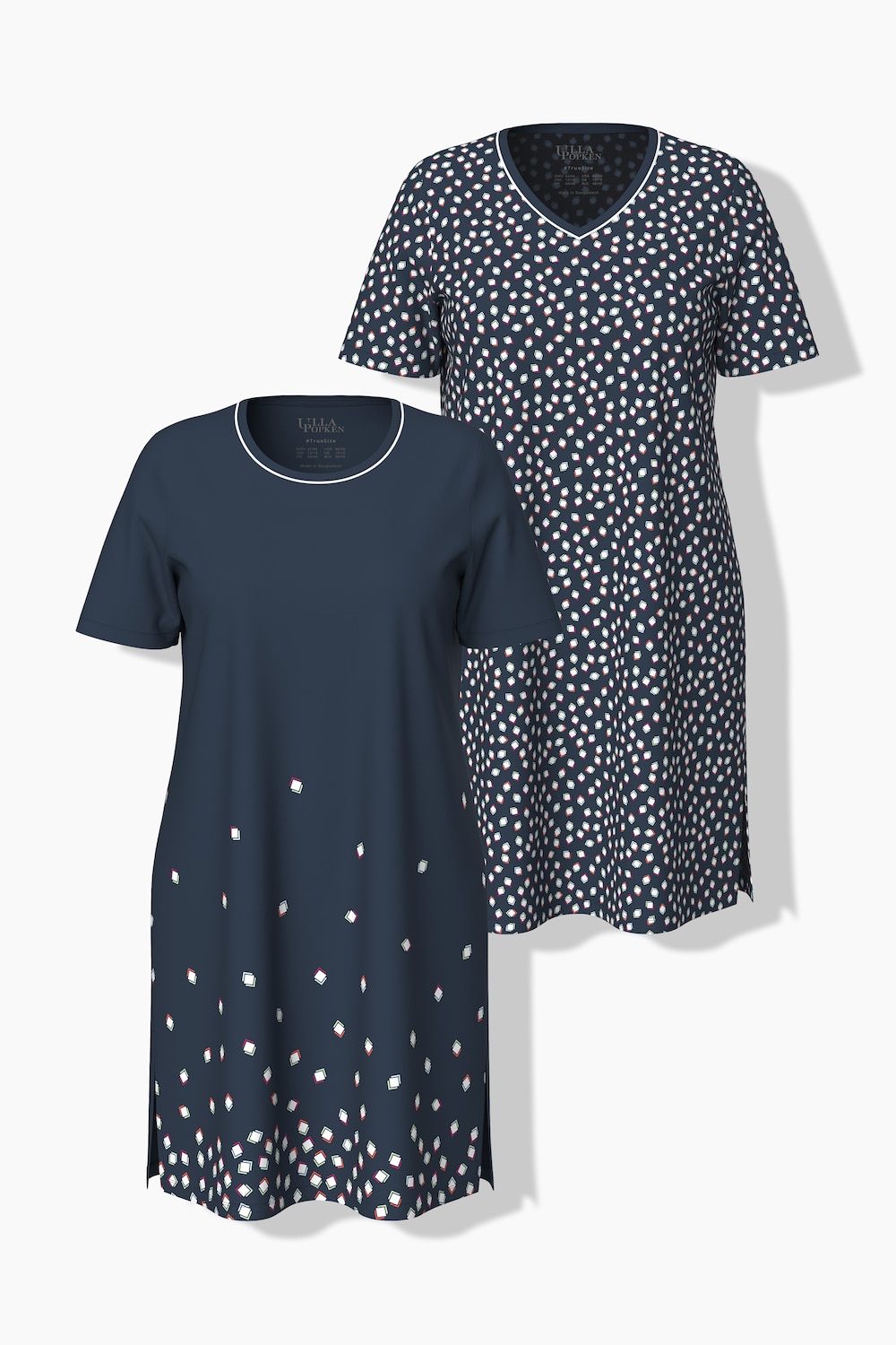 Große Größen Bigshirts, Damen, blau, Größe: 46/48, Baumwolle, Ulla Popken von Ulla Popken