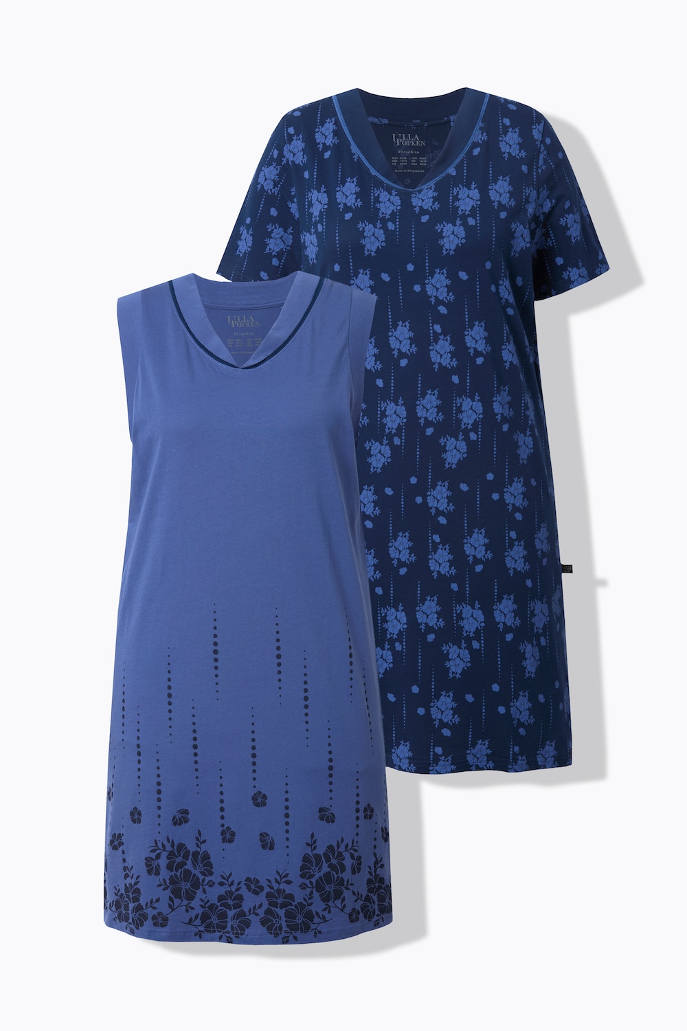 Große Größen Bigshirts, Damen, blau, Größe: 58/60, Baumwolle, Ulla Popken von Ulla Popken