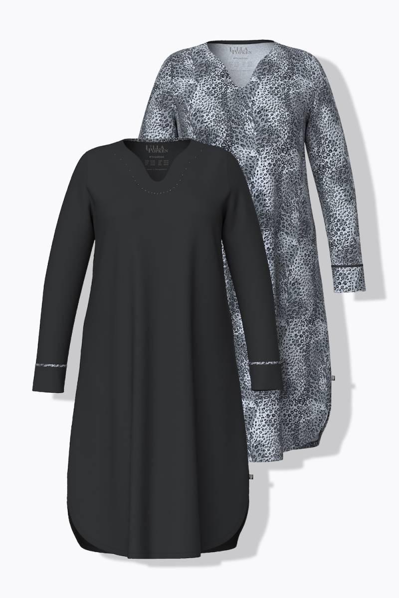 Große Größen Bigshirts, Damen, schwarz, Größe: 46/48, Baumwolle, Ulla Popken von Ulla Popken