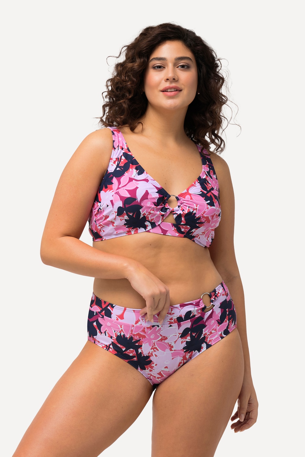 Große Größen Bikini, Damen, rosa, Größe: 56, Synthetische Fasern/Elasthan, Ulla Popken von Ulla Popken