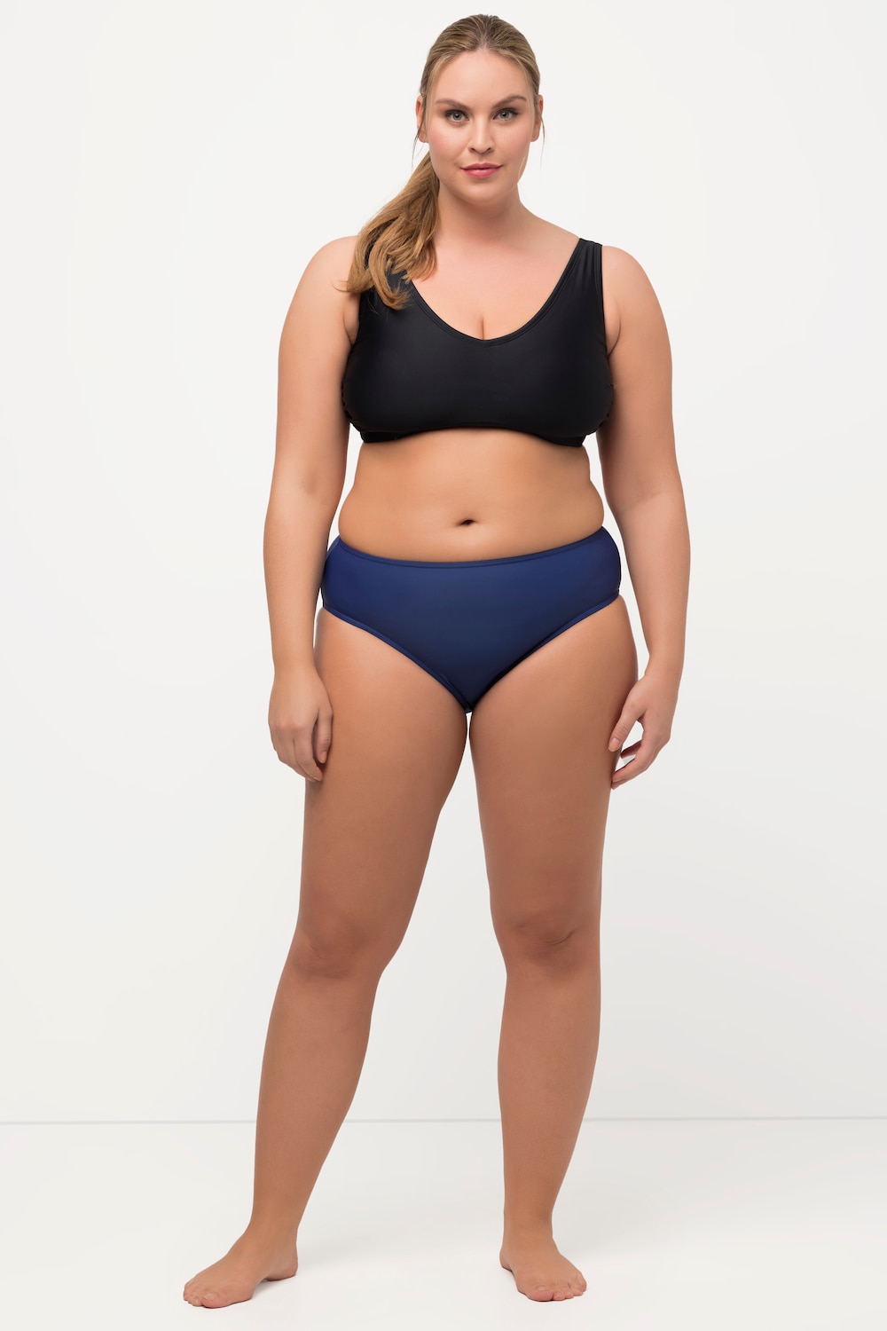 Große Größen Bikinislip, Damen, blau, Größe: 50, Polyester/Synthetische Fasern/Elasthan, Ulla Popken von Ulla Popken